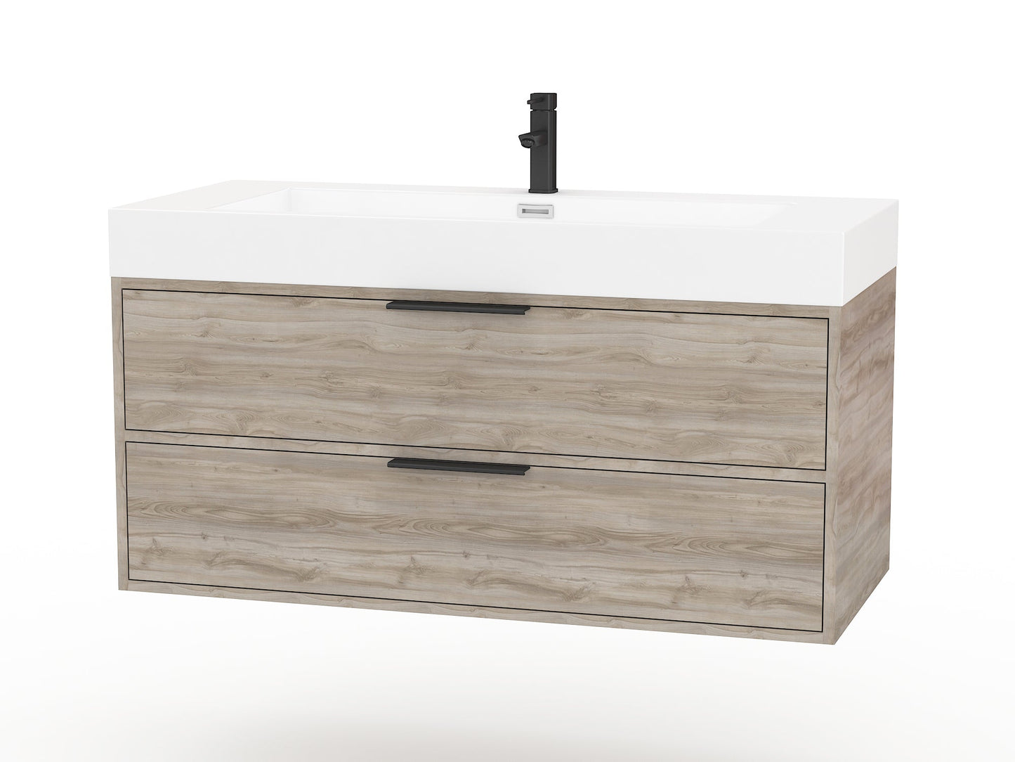 Savoy 42" Modern Wall Mount Vanity - Silk