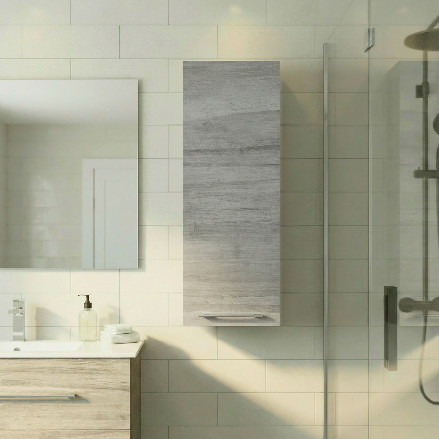 Kato 12" W x 30" H Wall Mounted Medicine Cabinet - Soho