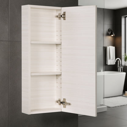 Silhouette 12" W x 30" H Wall Mounted Medicine Cabinet - White Chocolate