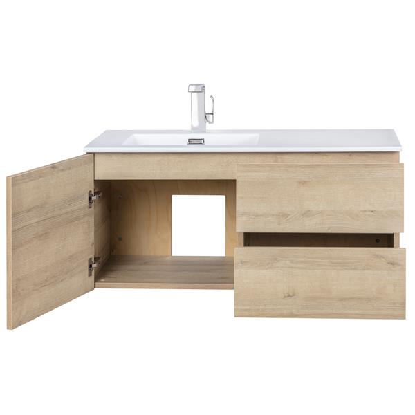 Beachwood 42" Wall Mount Modern Bathroom Vanity - Organic