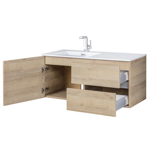 Beachwood 42" Wall Mount Modern Bathroom Vanity - Organic