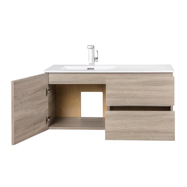 Beachwood 42" Wall Mount Modern Bathroom Vanity - Dorato