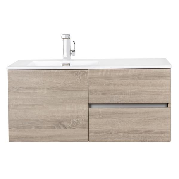 Beachwood 42" Wall Mount Modern Bathroom Vanity - Dorato