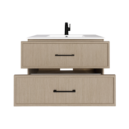 Cassidy 36" Slim Shaker Wall Mount Vanity - Flavia