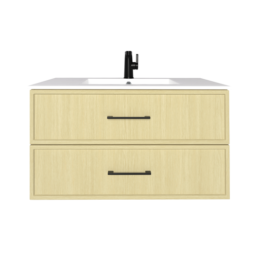 Cassidy 36" Slim Shaker Wall Mount Vanity - Lago