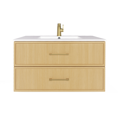 Cassidy 36" Slim Shaker Wall Mount Vanity - Natura