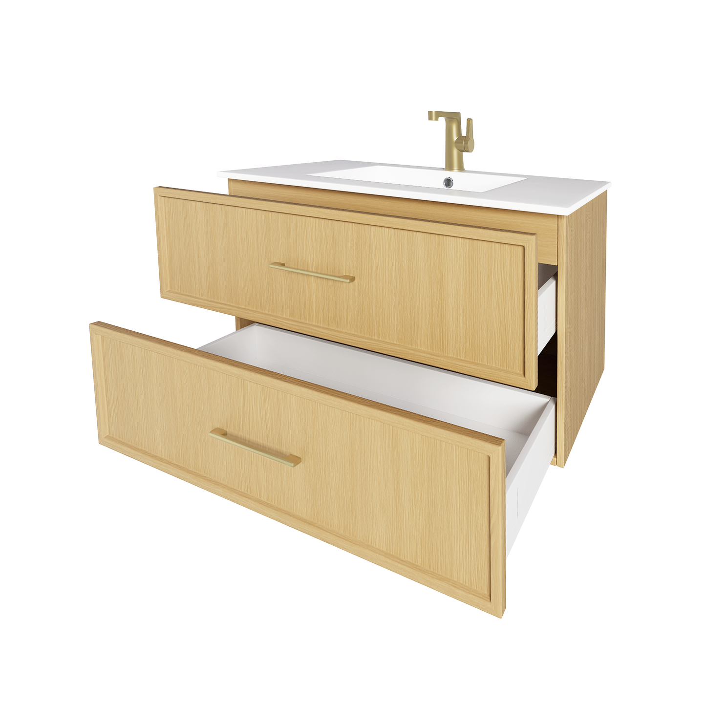 Cassidy 36" Slim Shaker Wall Mount Vanity - Natura