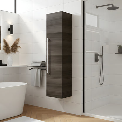 Silhouette 15" W x 48" H Wall Mounted Linen Cabinet - Zambukka