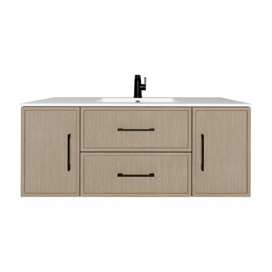 Cassidy 48" Slim Shaker Wall Mount Vanity - Flavia