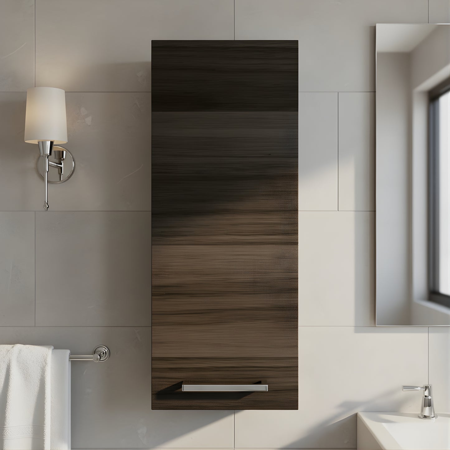 Silhouette 12" W x 30" H Wall Mounted Medicine Cabinet - Zambukka