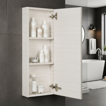Silhouette 12" W x 30" H Wall Mounted Medicine Cabinet - White Chocolate