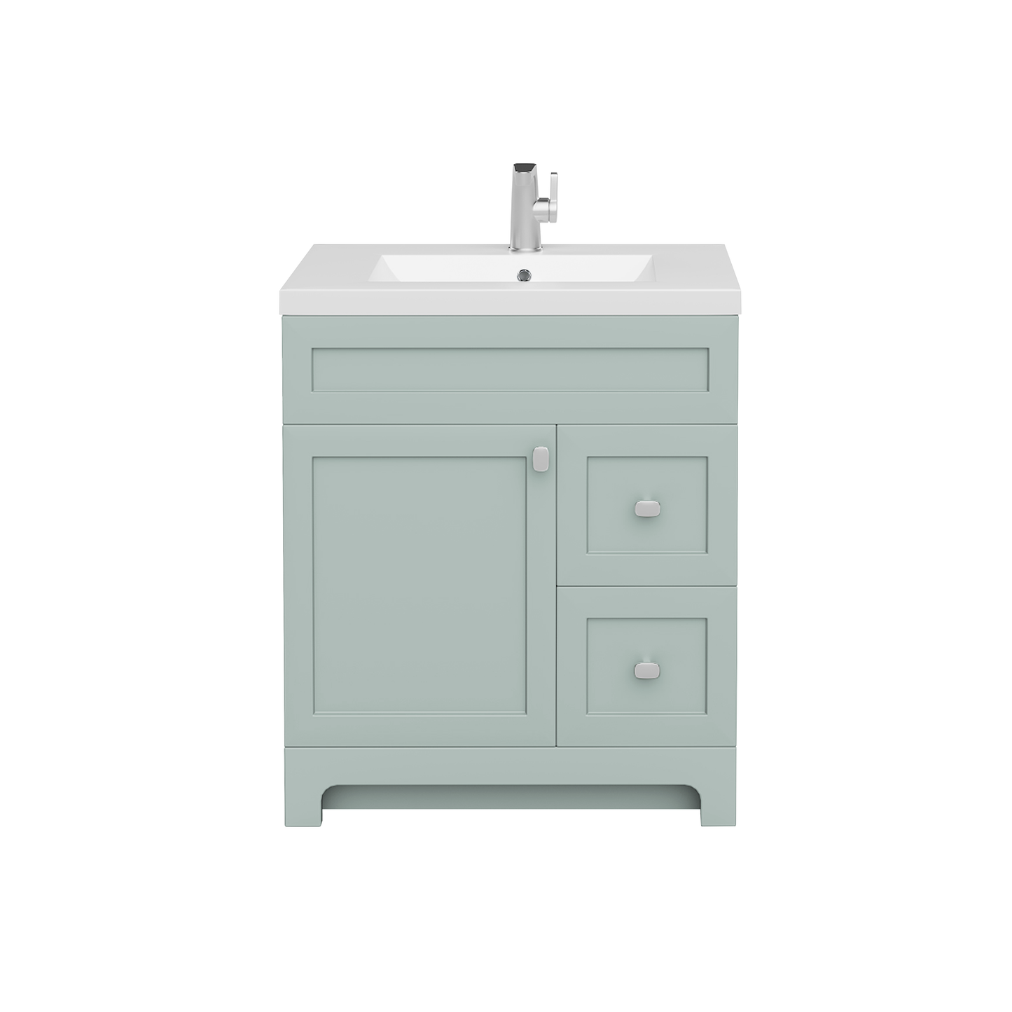 Daisy 30" Freestanding Vanity w/top and Modern Shaker Doors