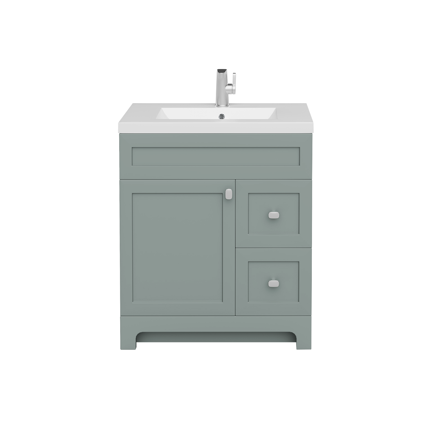 Daisy 30" Freestanding Vanity w/top and Modern Shaker Doors