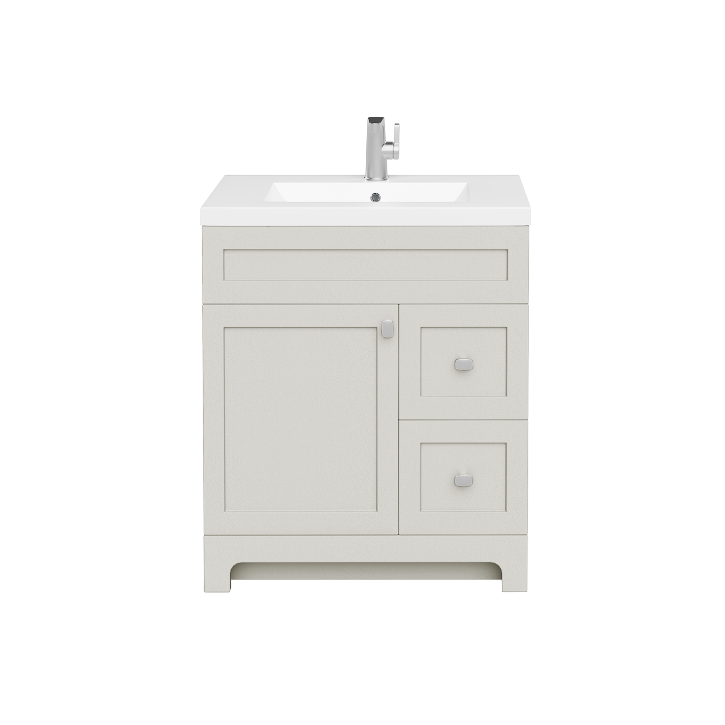 Daisy 30" Freestanding Vanity w/top and Modern Shaker Doors