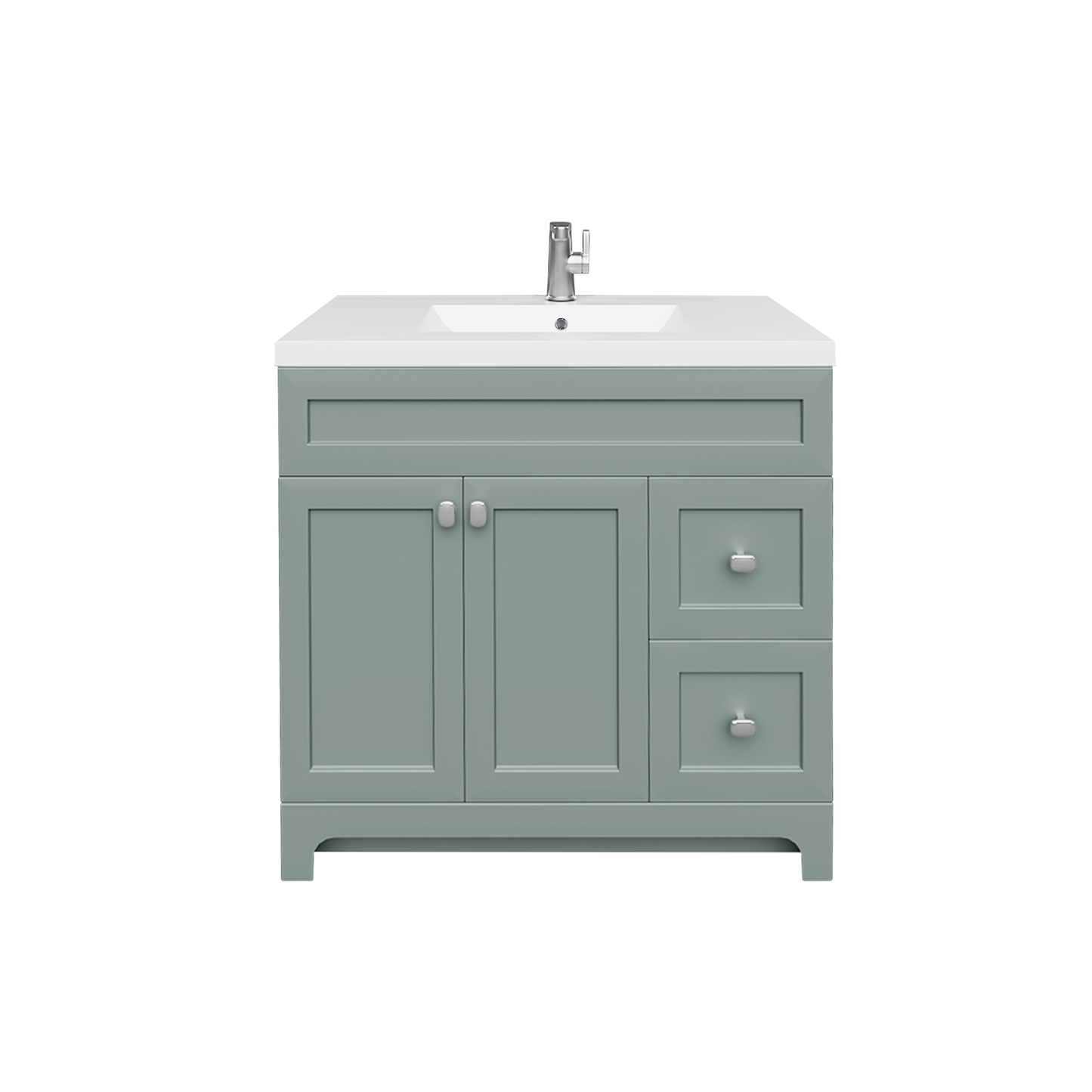 Daisy 36" Freestanding Vanity w/top and Modern Shaker Doors