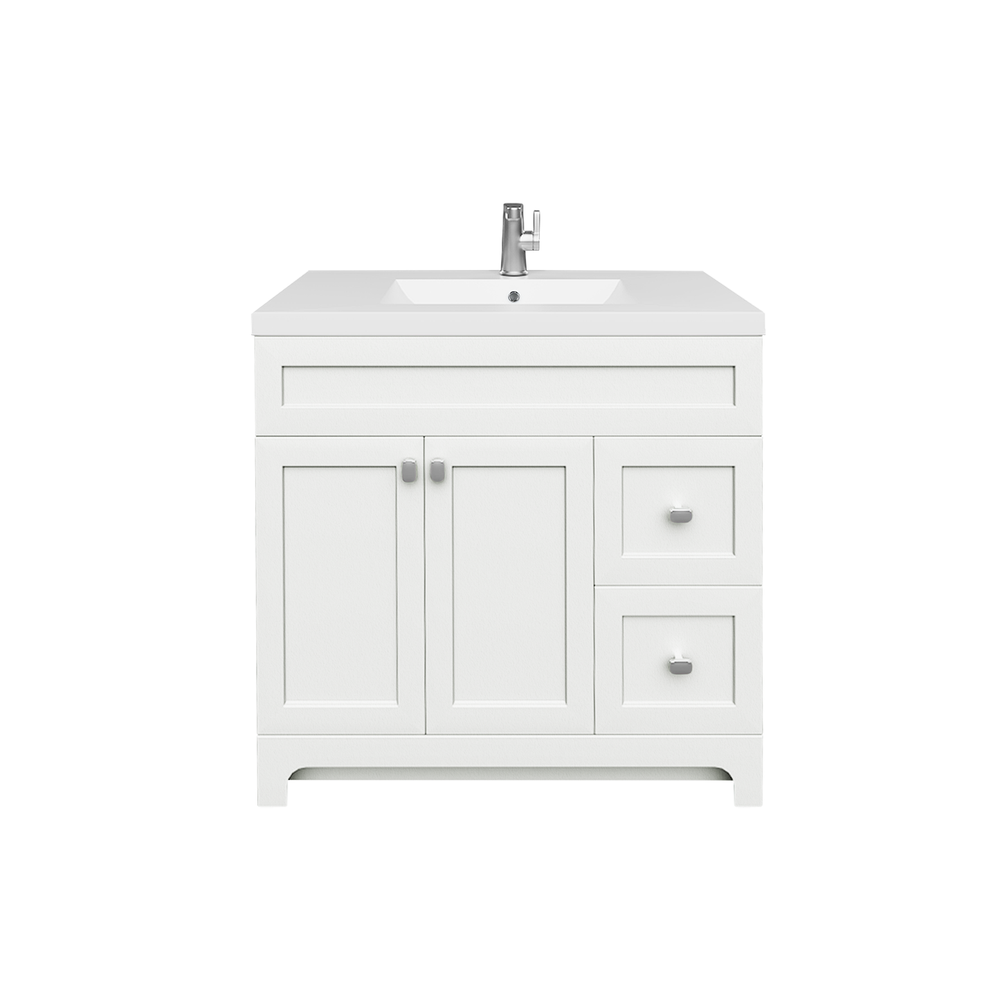 Daisy 36" Freestanding Vanity w/top and Modern Shaker Doors