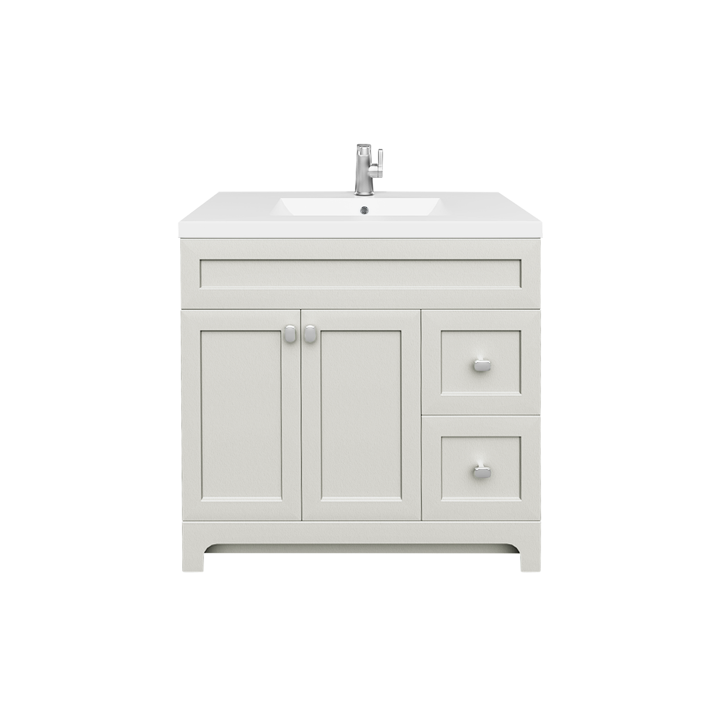 Daisy 36" Freestanding Vanity w/top and Modern Shaker Doors