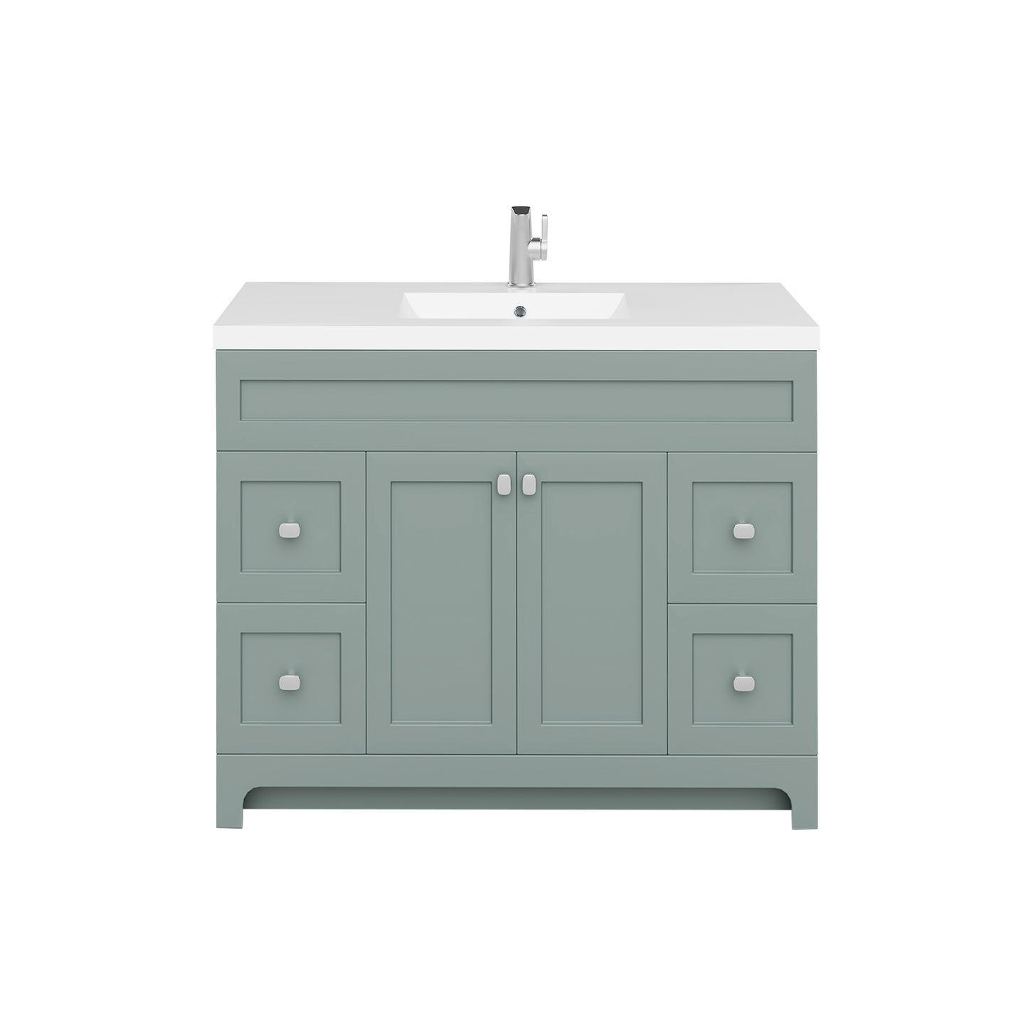 Daisy 48" Freestanding Vanity w/top and Modern Shaker Doors