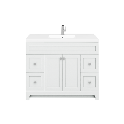 Daisy 48" Freestanding Vanity w/top and Modern Shaker Doors