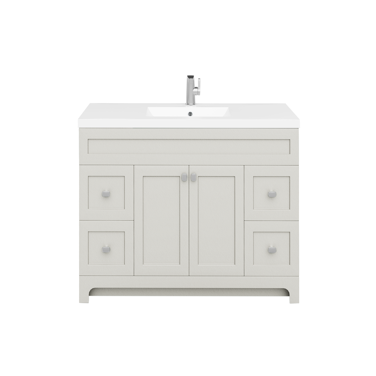 Daisy 48" Freestanding Vanity w/top and Modern Shaker Doors