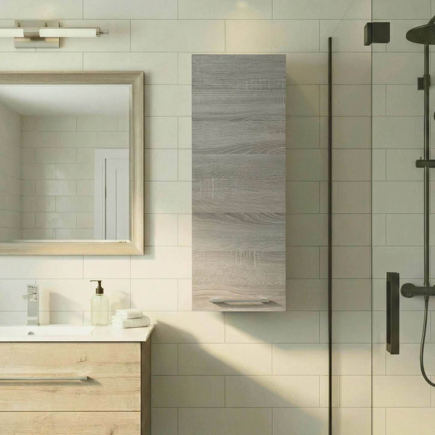 Kato 12" W x 30" H Wall Mounted Medicine Cabinet - Dorato