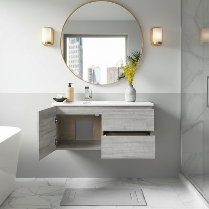 Beachwood 42" Single Sink Wall Mounted Cultured Marble Top Bathroom Vanity - Soho