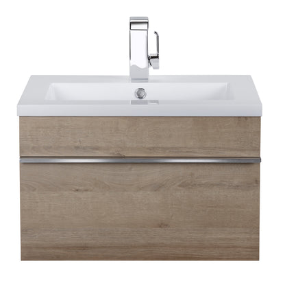 Trough 24" Wall Mount Modern Cultured Marble Top Bathroom Vanity - Organic