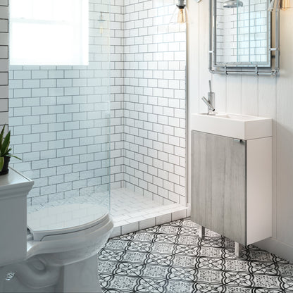 Studio 18" Single Sink Free Standing Cultured Marble Top Bathroom Vanity - Soho