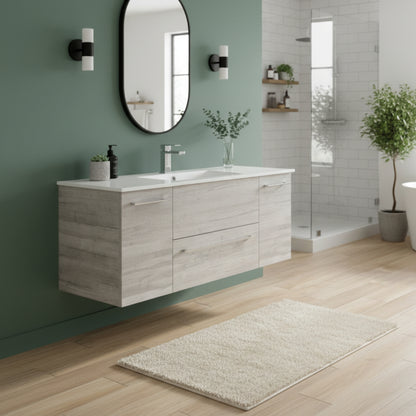 Kato 48" Single Sink Wall Mounted Cultured Marble Top Bathroom Vanity - Soho