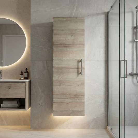 Kato 15" W x 48" H Wall Mounted Linen Cabinet - Organic