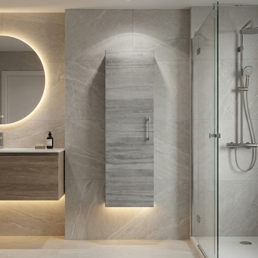 Kato 15" W x 48" H Wall Mounted Linen Cabinet - Soho