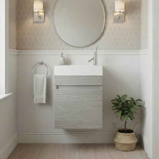 Piccolo 18" Space Saver Wall Mount Bathroom Vanity - Weekend Getaway