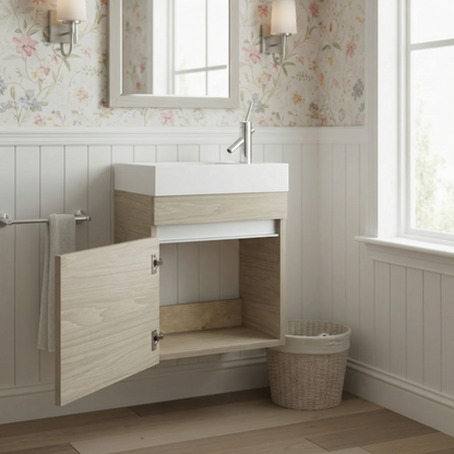 Piccolo 18" Space Saver Wall Mount Bathroom Vanity - Casting at First Light