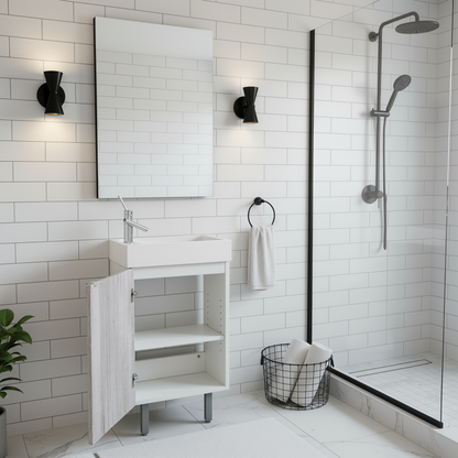 Studio 18" Single Sink Free Standing Cultured Marble Top Bathroom Vanity - Soho