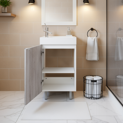 Studio 18" Single Sink Free Standing Cultured Marble Top Bathroom Vanity - Soho