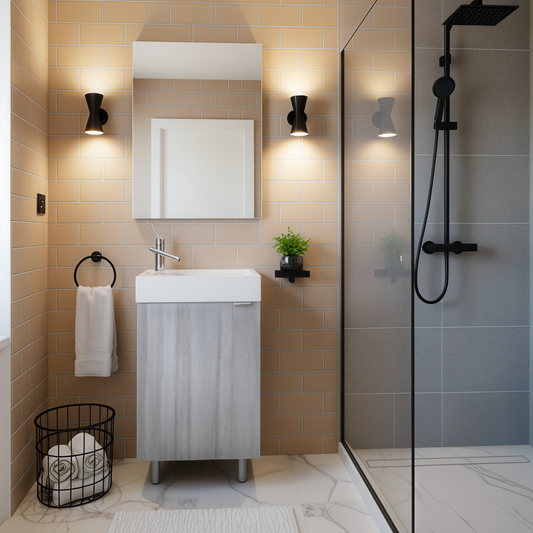 Studio 18" Single Sink Free Standing Cultured Marble Top Bathroom Vanity - Soho