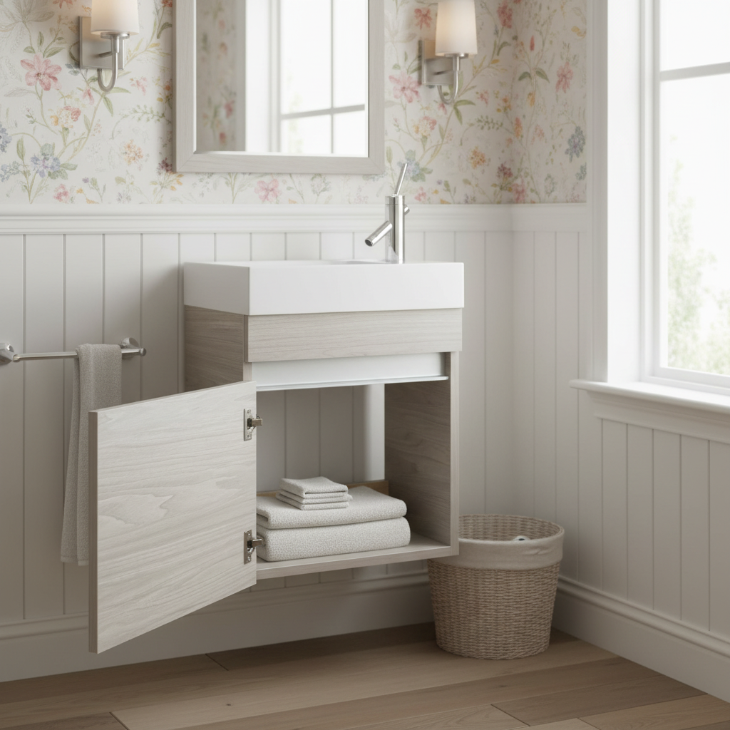 Piccolo 18" Space Saver Wall Mount Bathroom Vanity - Weekend Getaway