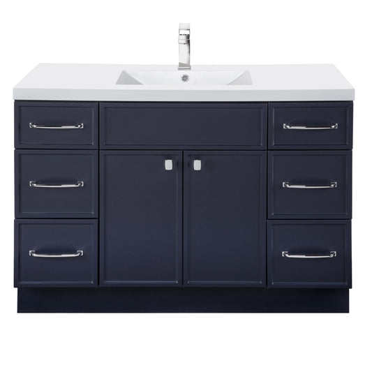 Manhattan 48" Single Sink Freestanding Vanity - Blue