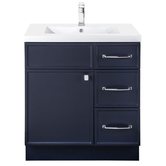 Manhattan 30" Single Sink Freestanding Vanity - Blue