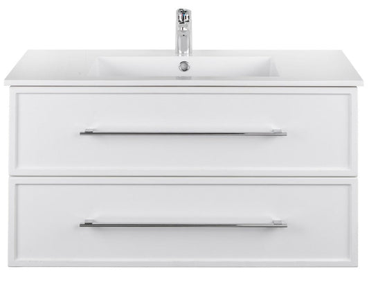 Milano 36" Wall Mount Shaker Vanity - White