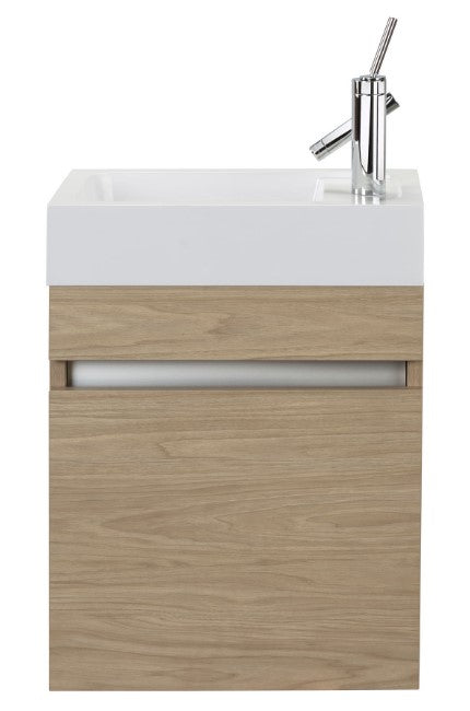 Piccolo 18" Space Saver Wall Mount Bathroom Vanity - Straw