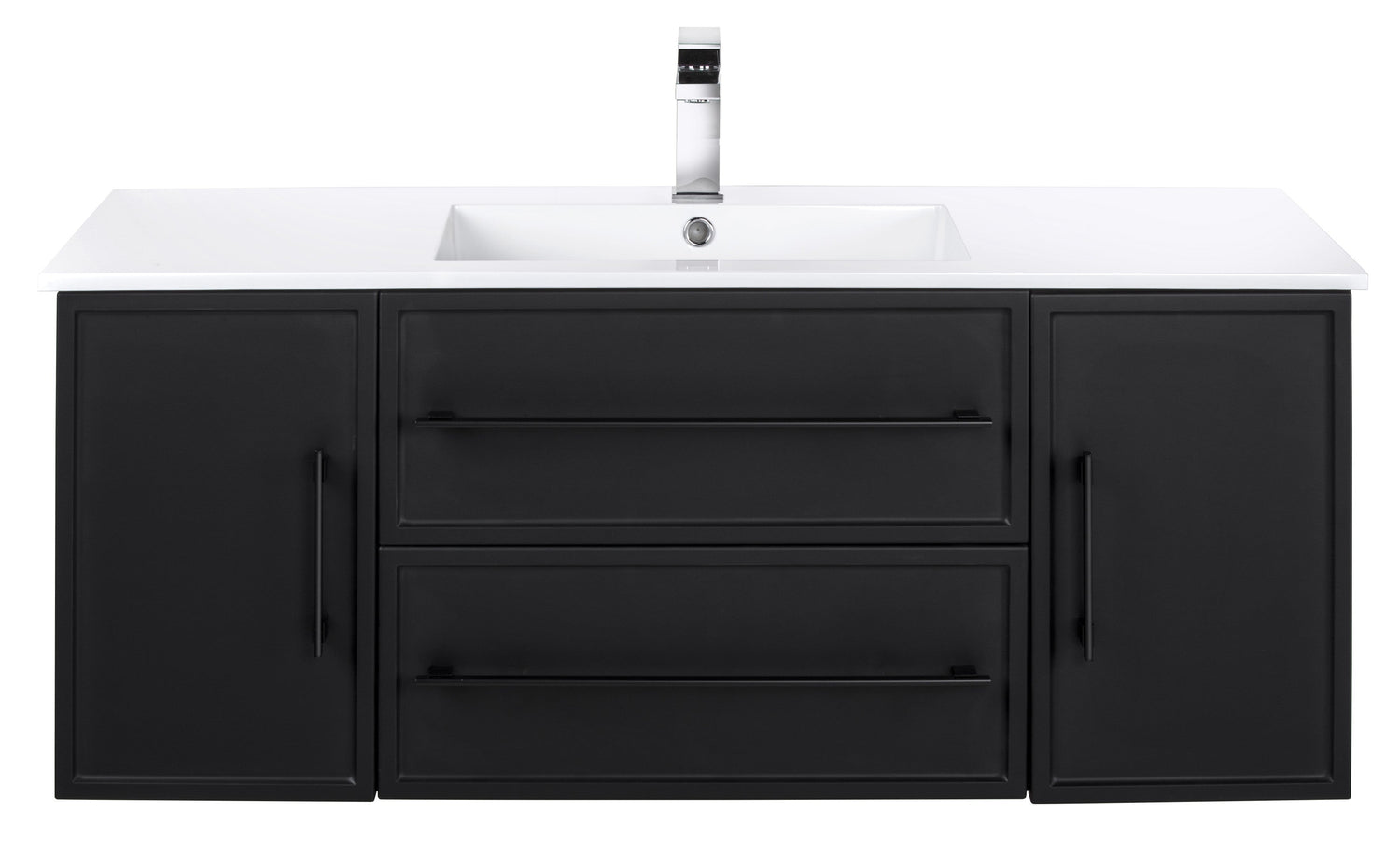 Milano 48" Wall Mount Shaker Vanity - Black