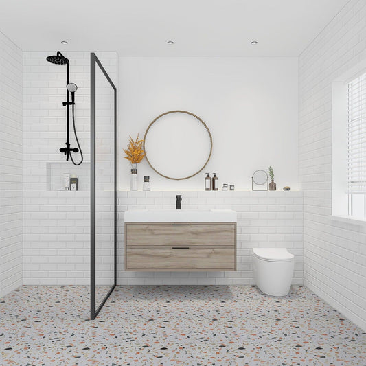 Savoy 42" Modern Wall Mount Vanity - Silk