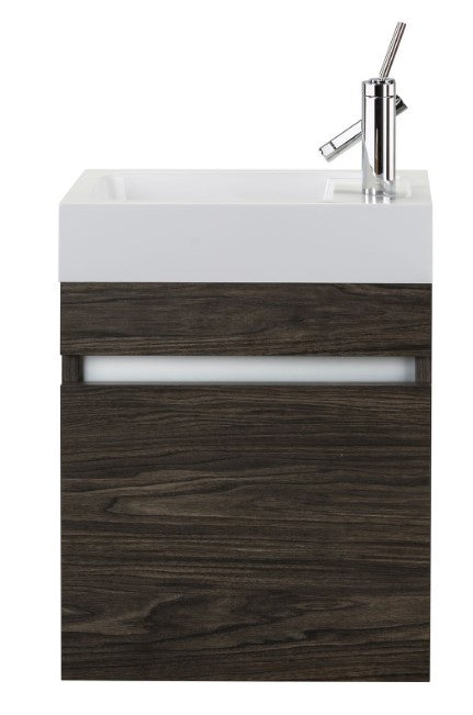 Piccolo 18" Space Saver Wall Mount Bathroom Vanity - Tete a Tete