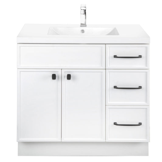 Manhattan 36" Single Sink Freestanding Bathroom Vanity - White