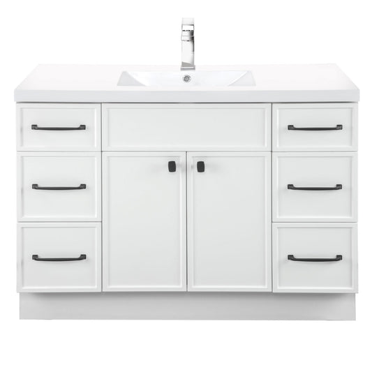 Manhattan 48" Single Sink Freestanding Vanity - White