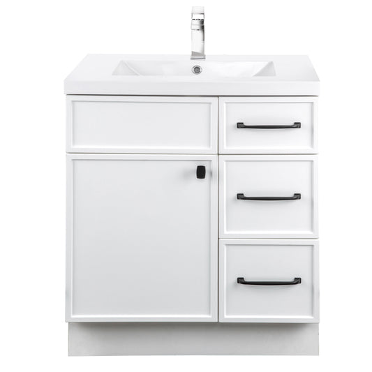 Manhattan 30" Single Sink Freestanding Vanity - White