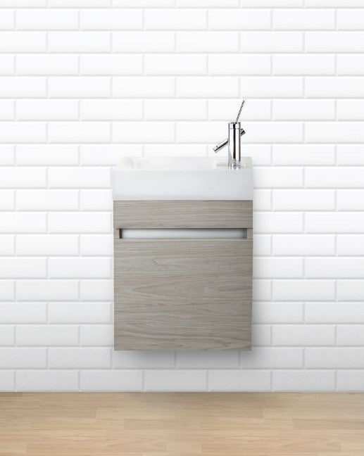 Piccolo 18" Space Saver Wall Mount Bathroom Vanity - Weekend Getaway